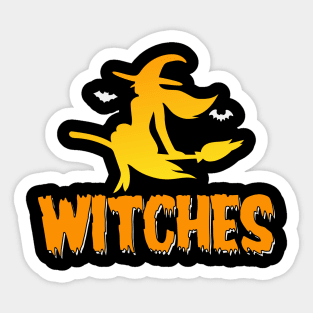 Flying witch Sticker